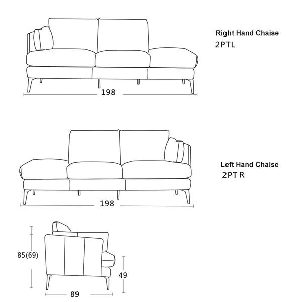 Addington : Chaise Sofa