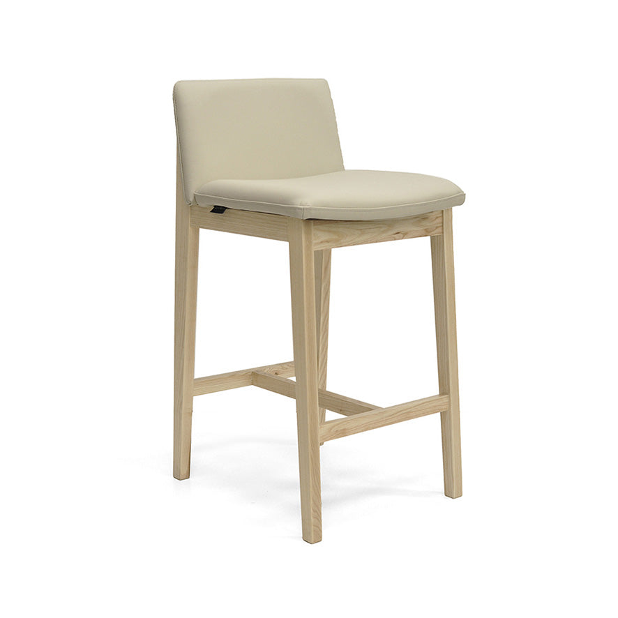 Bailey : Bar Stool Ash Frame with Clay Leather