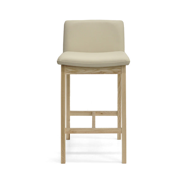 Bailey : Bar Stool Ash Frame with Clay Leather