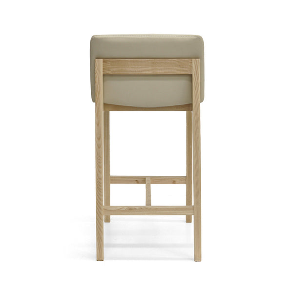 Bailey : Bar Stool Ash Frame with Clay Leather