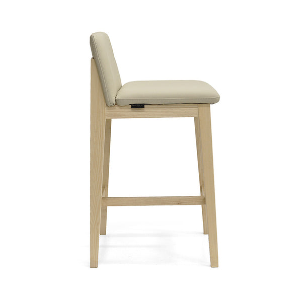 Bailey : Bar Stool Ash Frame with Clay Leather