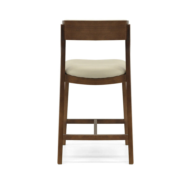 Caitlin : Bar Stool Walnut Ash Frame with Clay Leather