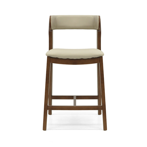 Caitlin : Bar Stool Walnut Ash Frame with Clay Leather