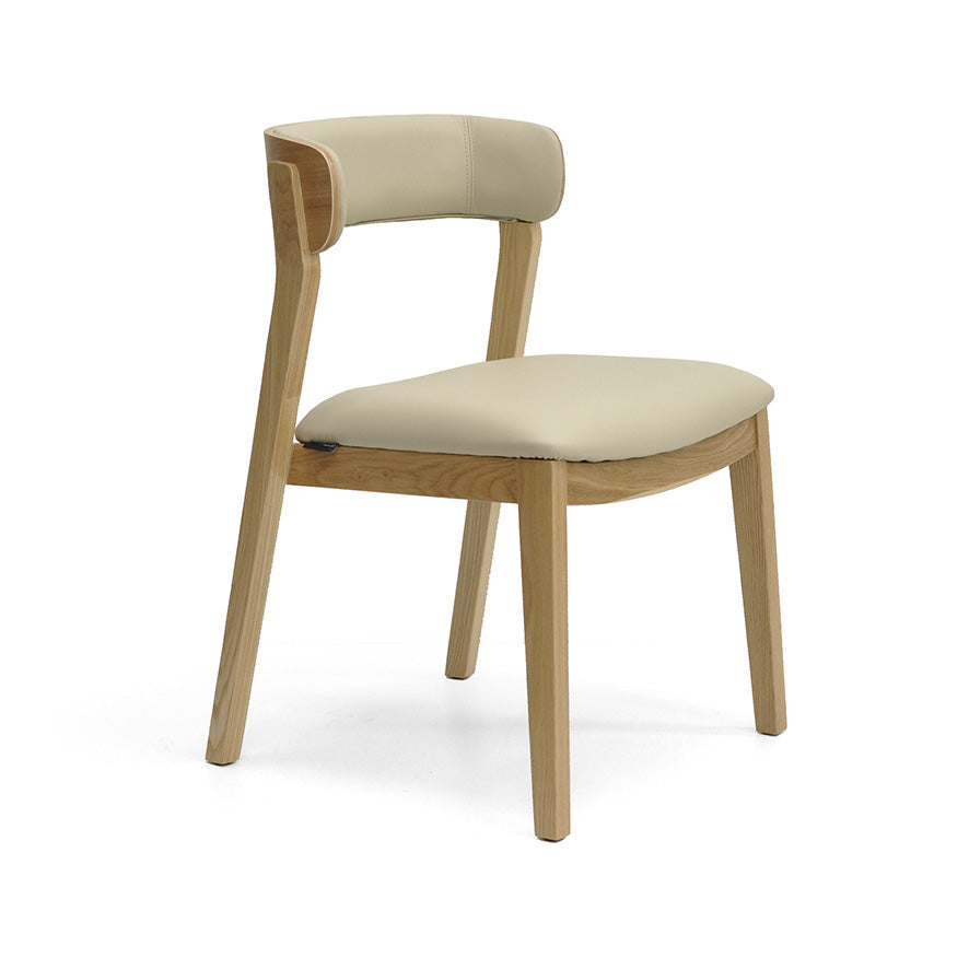 Caitlin : Dining Chair Ash Frame with Clay Leather