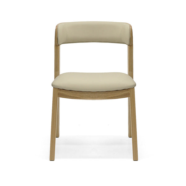 Caitlin : Dining Chair Ash Frame with Clay Leather