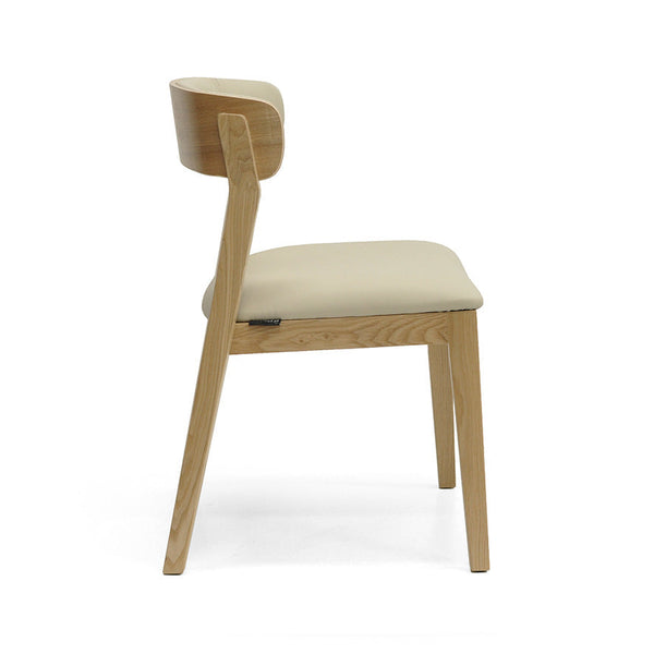 Caitlin : Dining Chair Ash Frame with Clay Leather