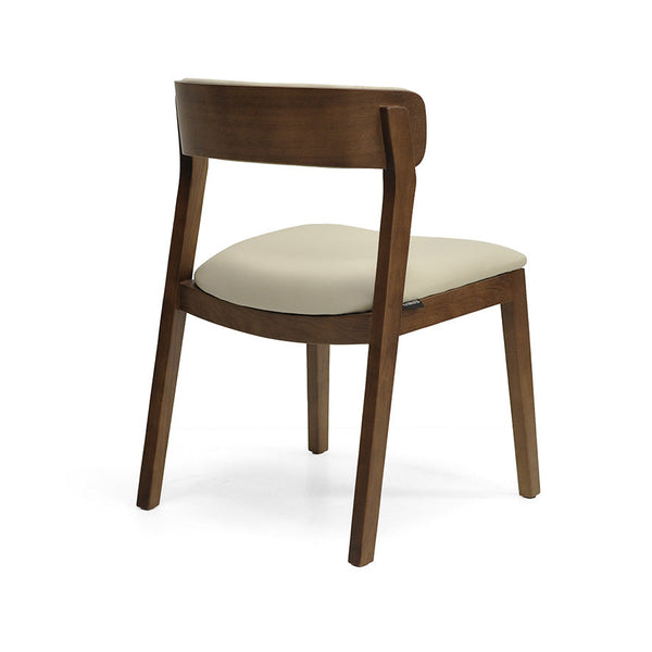 Caitlin : Dining Chair Walnut Frame with Clay Leather