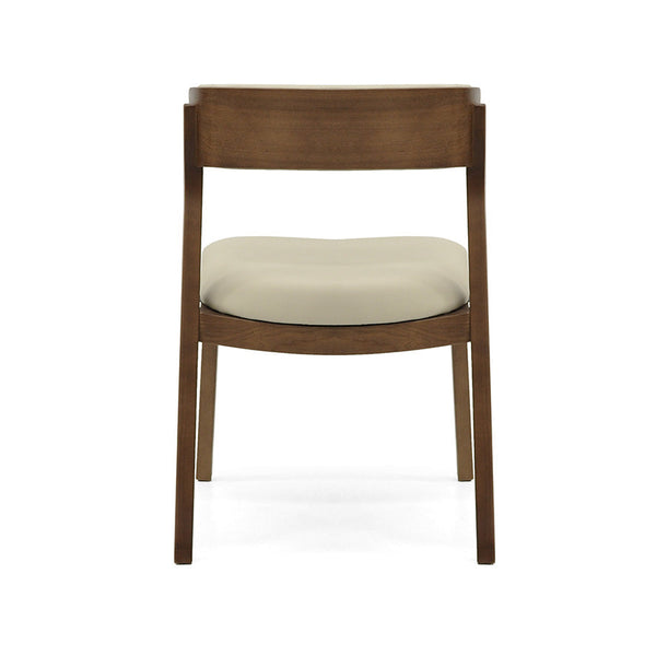 Caitlin : Dining Chair Walnut Frame with Clay Leather
