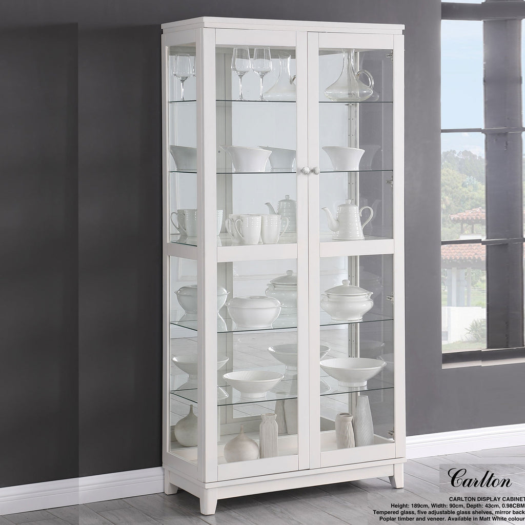 Carlton : Display Cabinet Matt White