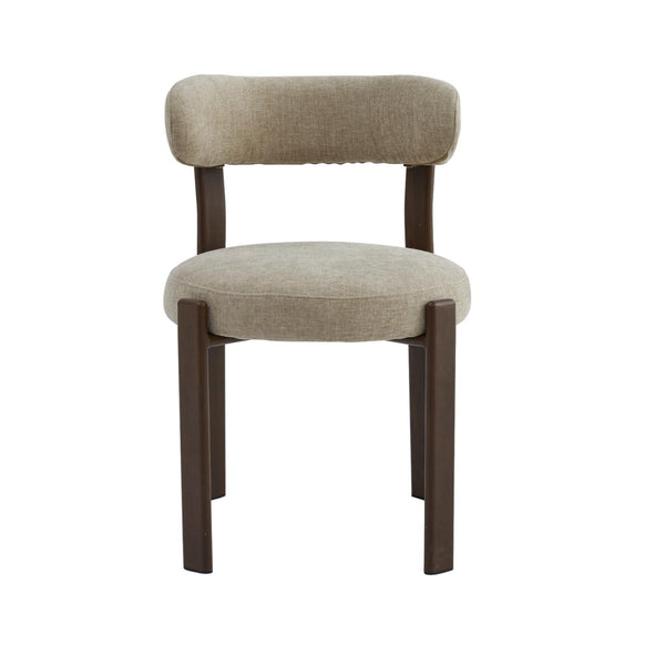 Carmo: Dining Chair Walnut - Beige Fabric