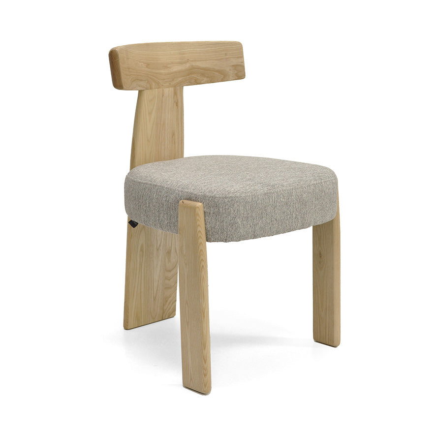 Chloe : Dining Chair Ash Frame with Fusion Stone Fabric