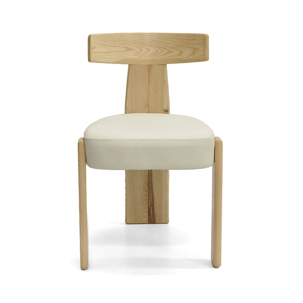 Chloe : Dining Chair Ash Frame with Lamb Leather