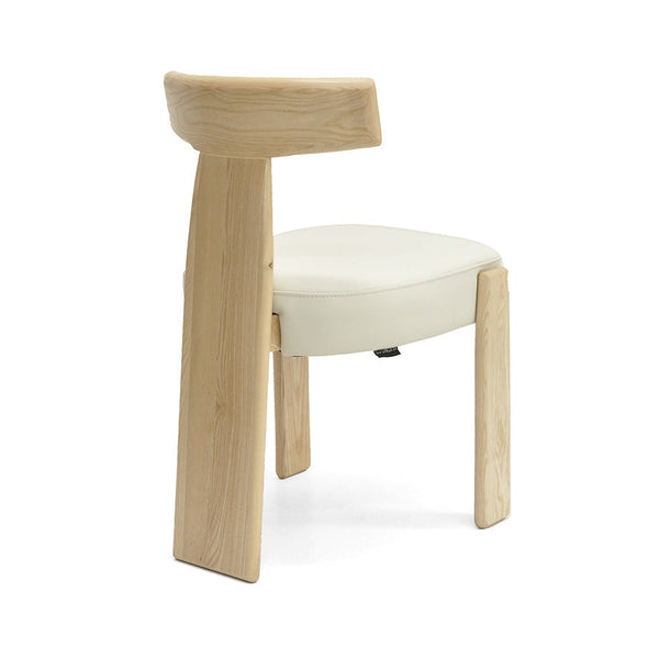 Chloe : Dining Chair Ash Frame with Lamb Leather