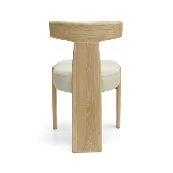Chloe : Dining Chair Ash Frame with Lamb Leather