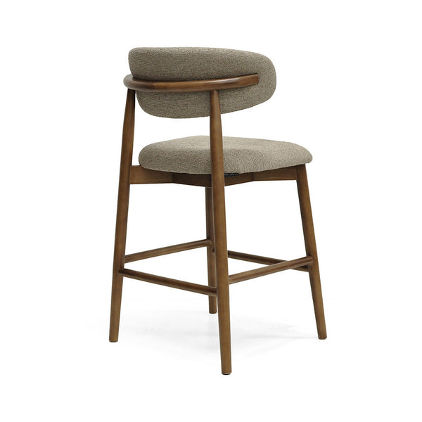 Cleo : Bar Stool Ash Frame with Canyon Taupe Fabric