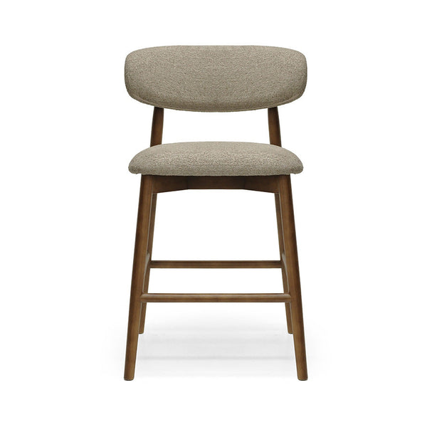 Cleo : Bar Stool Ash Frame with Canyon Taupe Fabric