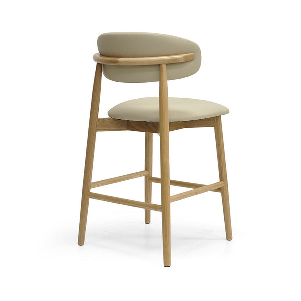 Cleo : Bar Stool Ash Frame with Clay Leather
