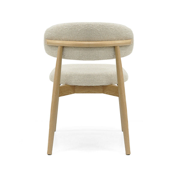 Cleo : Dining Chair Ash Frame with Canyon Fog Fabric