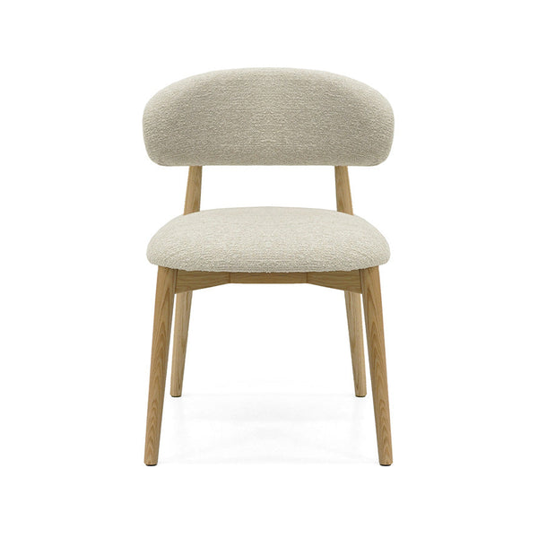 Cleo : Dining Chair Ash Frame with Canyon Fog Fabric