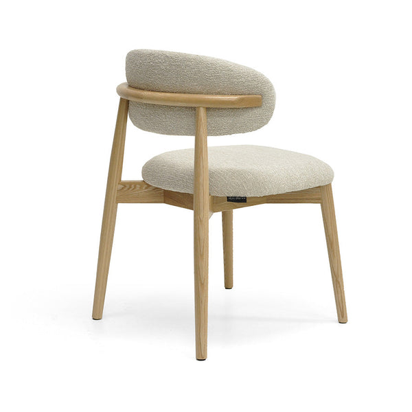 Cleo : Dining Chair Ash Frame with Canyon Fog Fabric