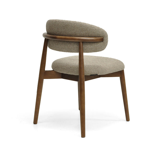 Cleo : Dining Chair Walnut Frame with Canyon Taupe Fabric