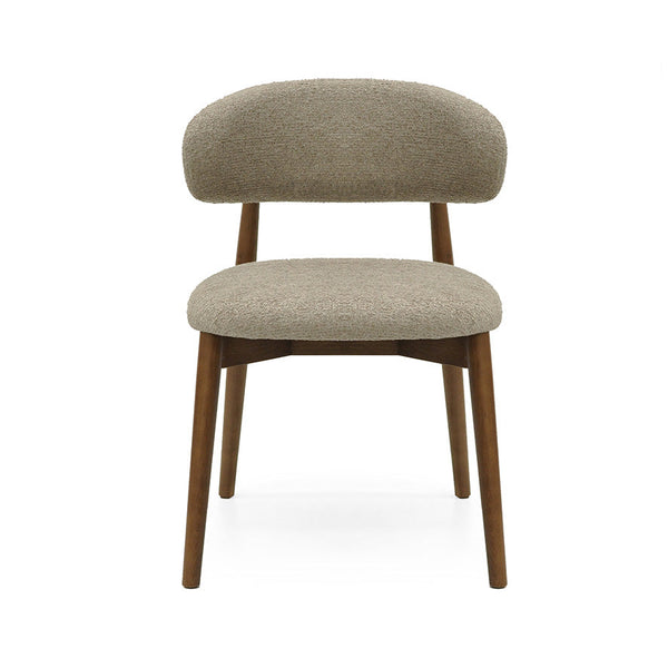 Cleo : Dining Chair Walnut Frame with Canyon Taupe Fabric