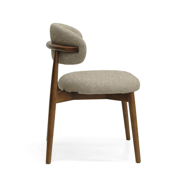 Cleo : Dining Chair Walnut Frame with Canyon Taupe Fabric