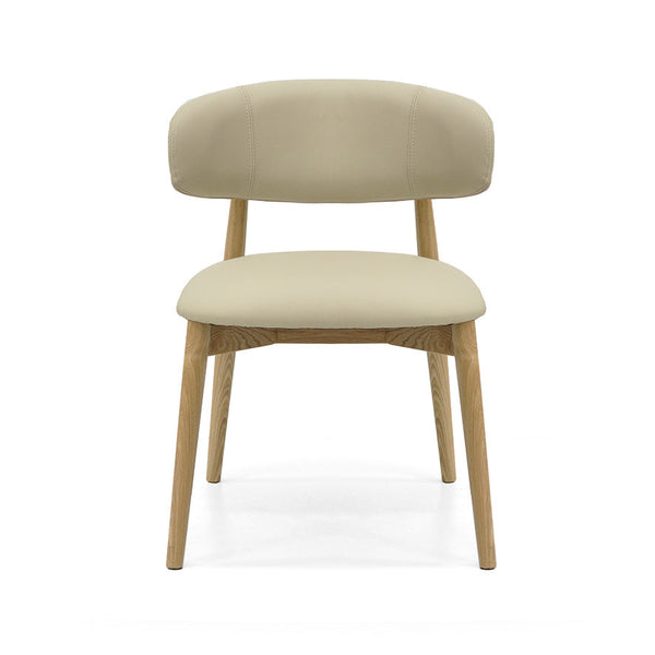 Cleo : Dining Chair Ash Frame with Clay Leather