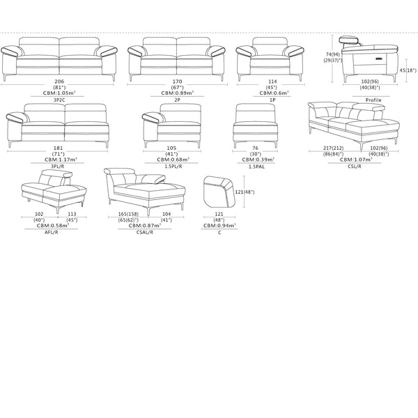 Daydream: Modular Corner Sofa in Leather