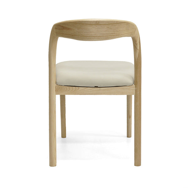 Ellie : Dining Chair Ash Frame with Taupe Pu Seat