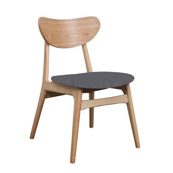 Finland dining chair Natural with grey pu