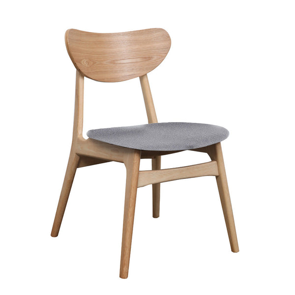 Finland dining chair Natural with truffle fabric