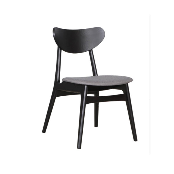 Finland dining chair Black with truffle fabric