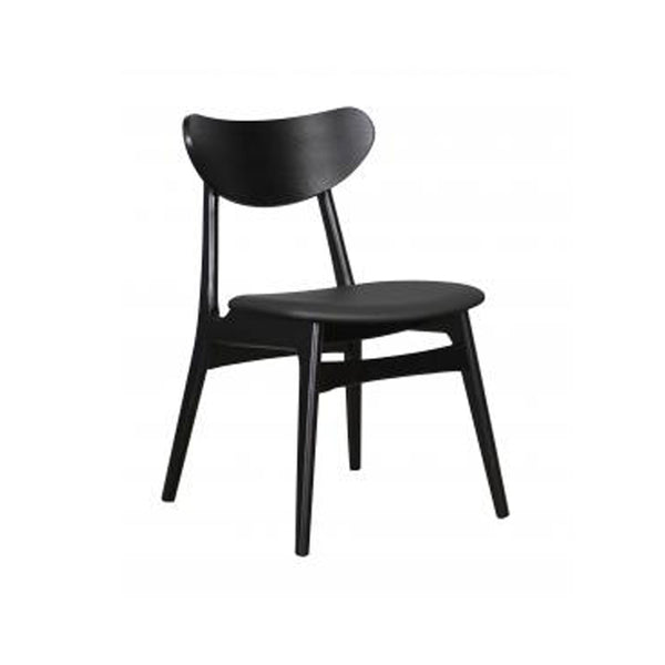 Finland dining chair Black with black pu