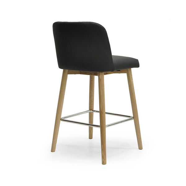 Grace : Bar Stool in Black Leather