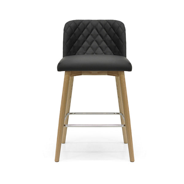 Grace : Bar Stool in Black Leather