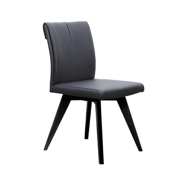Hendriks : Leather Dining Chair with Timber Legs - Modern Home Furniture