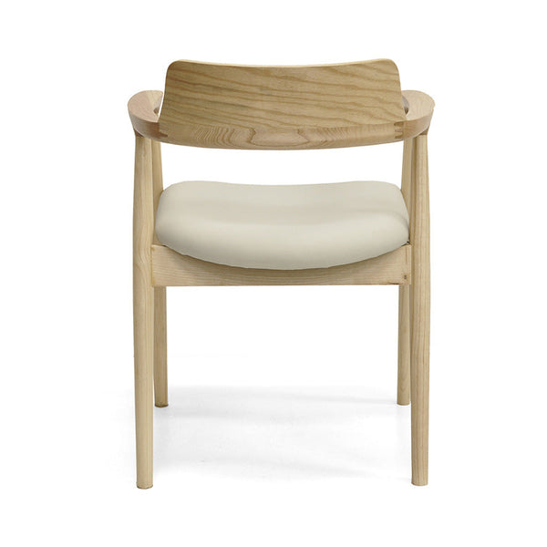 Luma : Dining Chair Natural Ash Frame with Taupe Pu Seat