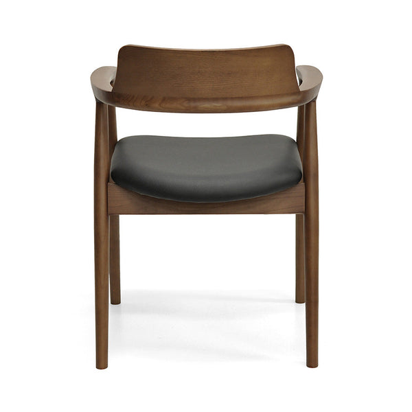 Luma : Dining Chair Walnut Ash Frame with Black Pu Seat