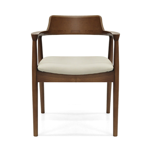 Luma : Dining Chair Walnut Ash Frame with Black Pu Seat