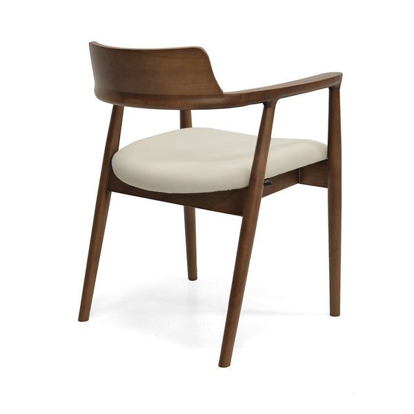 Luma : Dining Chair Walnut Ash Frame with Black Pu Seat