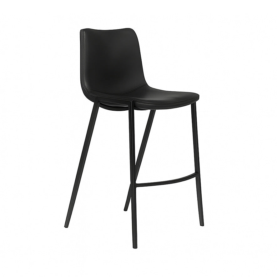 Nadia : Bar Stool Black Frame Black Seat