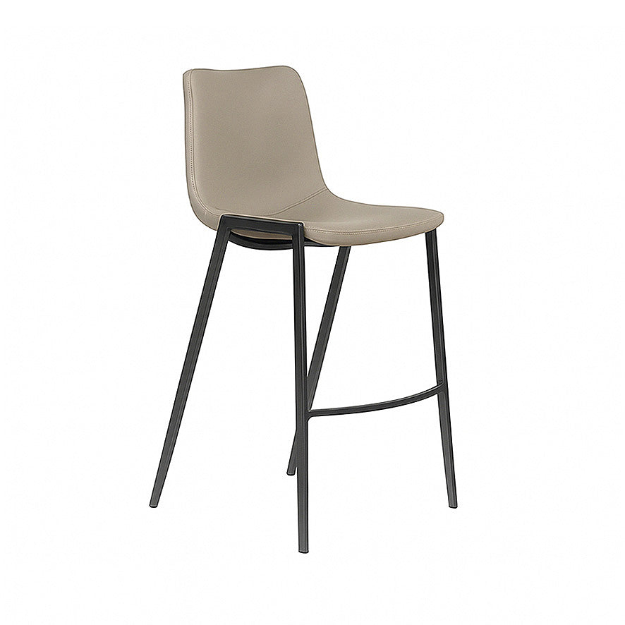 Nadia : Bar Stool Black Frame Taupe Seat