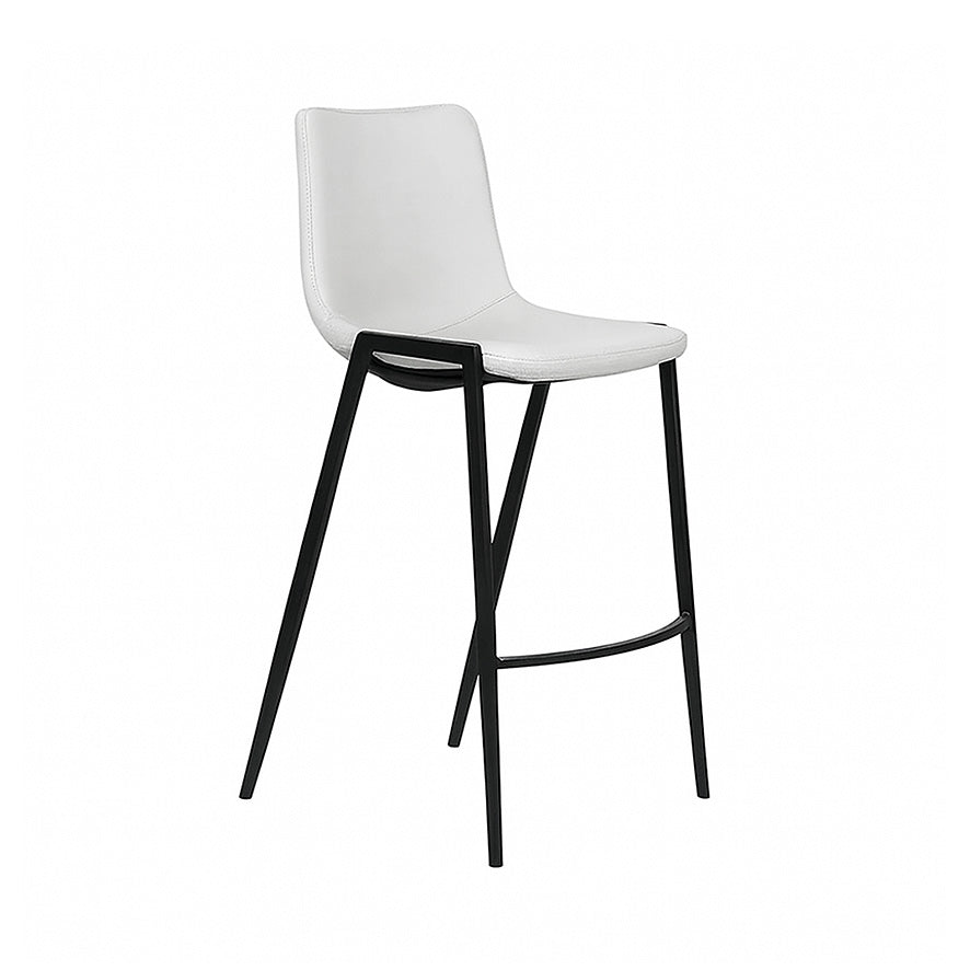 Nadia : Bar Stool Black Frame White Seat