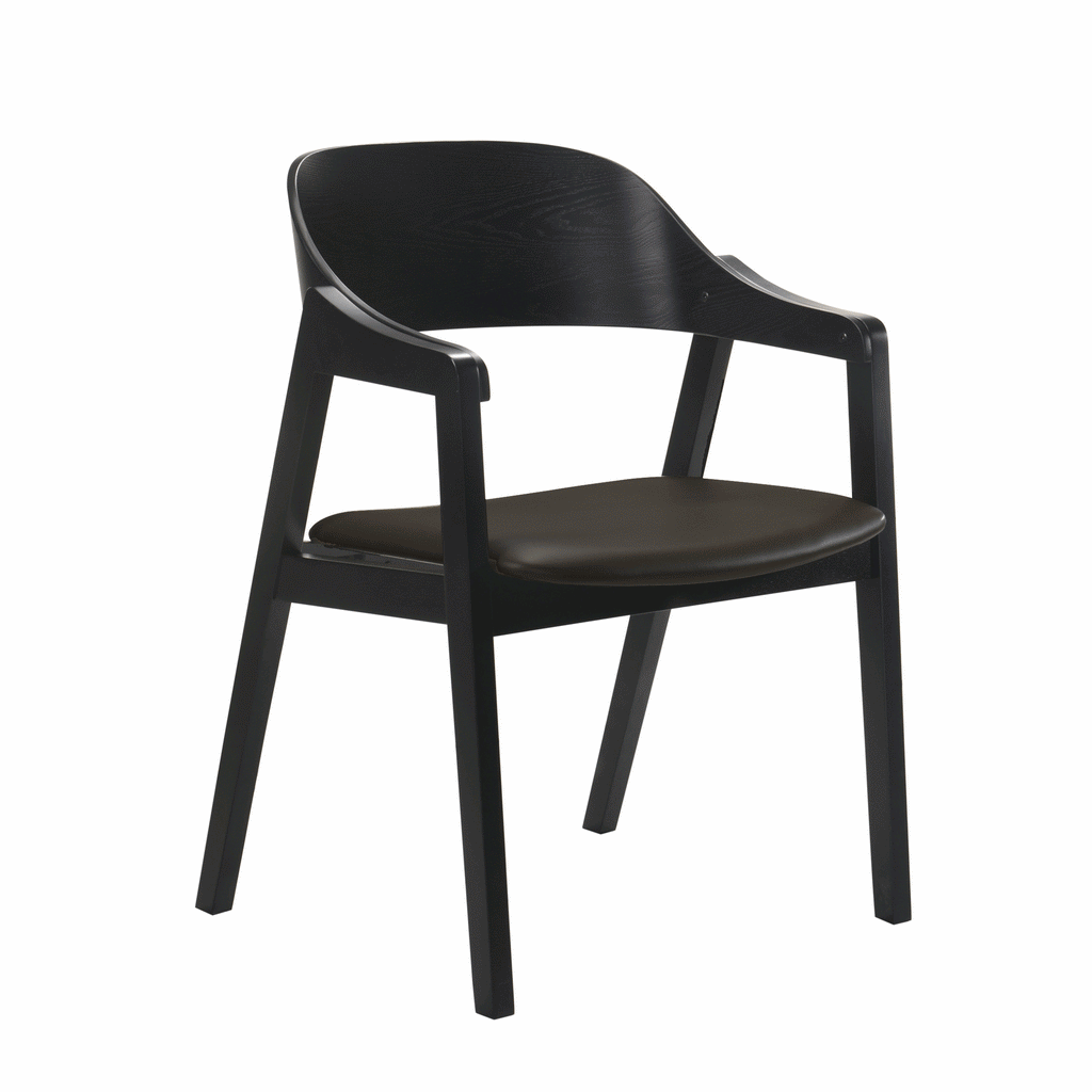 Norway : Dining Chair Soft Seat Black