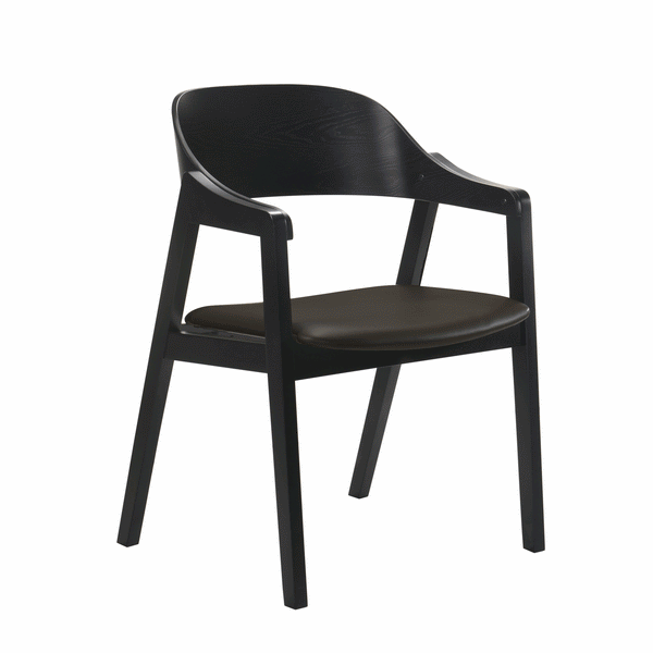 Norway : Dining Chair Soft Seat Black