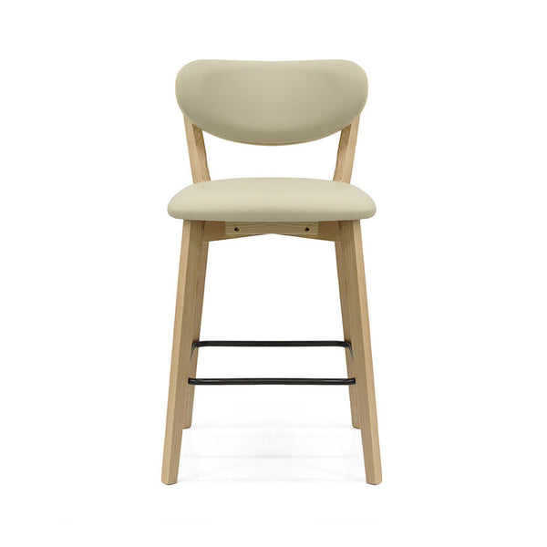 Oliver : Bar Stool Ash Frame Clay Leather