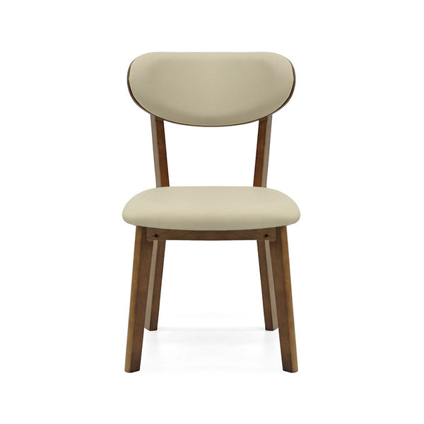 Oliver : Dining Chair Walnut Frame with Clay Leather