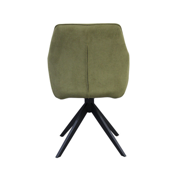 Oscar : Swivel Dining Chair Olive Fabric