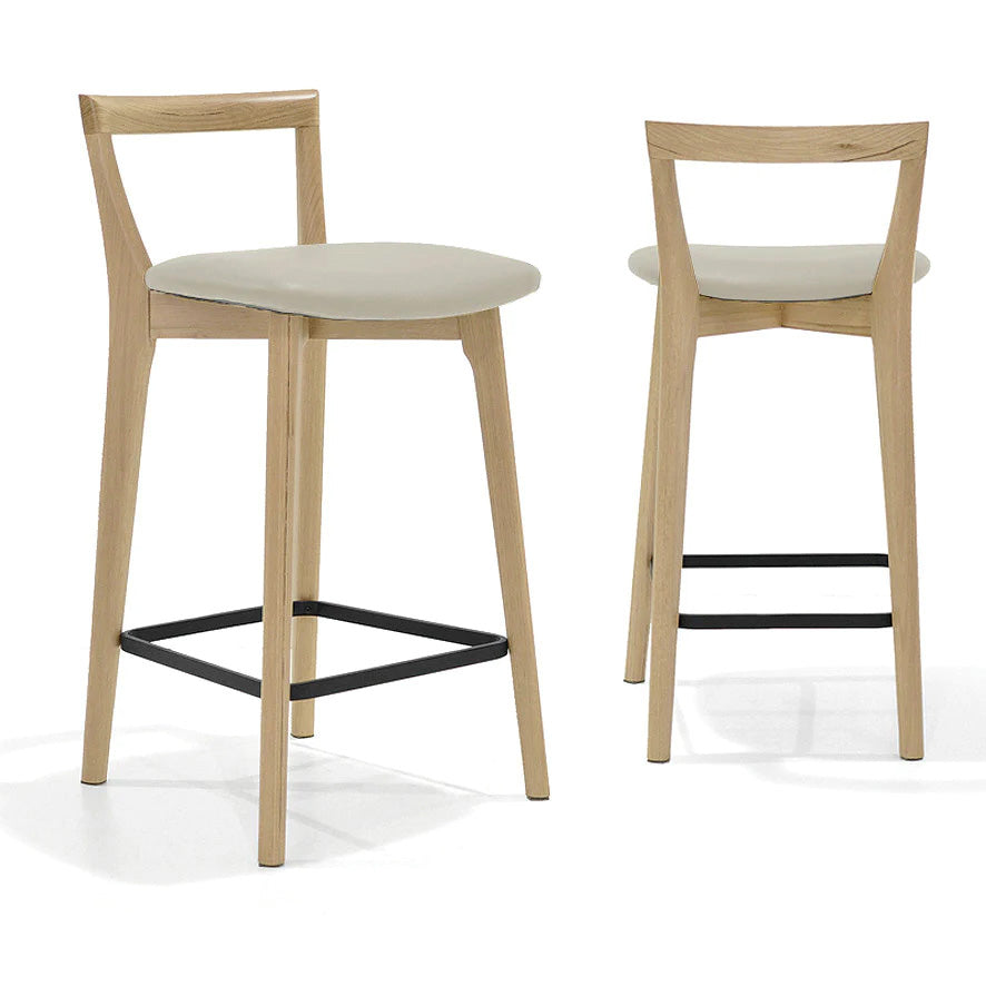 Oslo : Bar Stool Taupe PU Seat